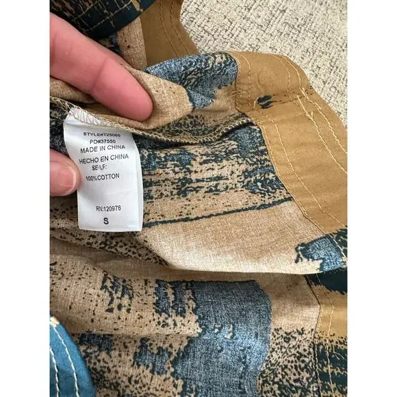 Entro Harper Peplum Top Hunter Green Black Tie Neck Blouse Sz S - NWT - Picture 10 of 11